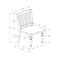 Monarch Specialties Dining Chair, 39 in. Height, Set Of 2, Dining Room, Kitchen, Side, Antique Grey, Grey Fabric I 1392 - alternate 3